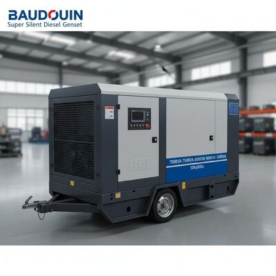 Baudouin Super Silent Diesel Genset Przenośne generatory wysokoprężne 700KVA 750KVA 800KVA 900KVA 1000KVA Panel cyfrowy 50hz/60hz